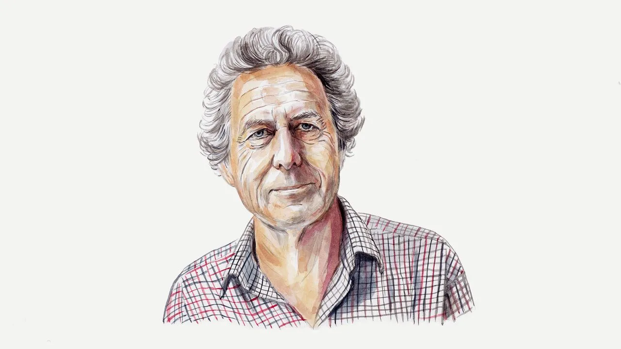 Portrait illustration of Tim Palmer, Royal Society Research Professor Emeritus at Oxford