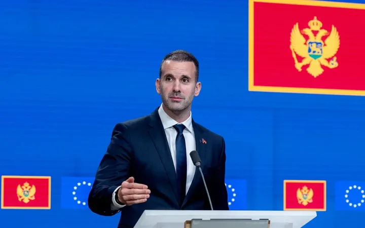 Montenegro EU accession talks with prime minister Milojko Spajic in Brussels
