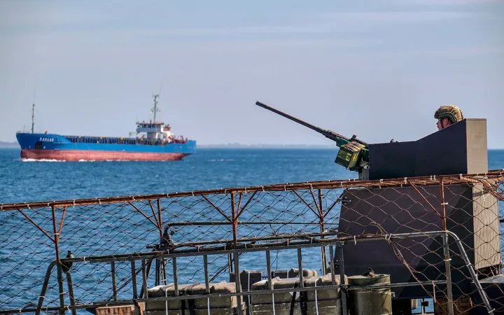 Patrol vessels operating in the Black Sea near Ukraine amid grain export disruption