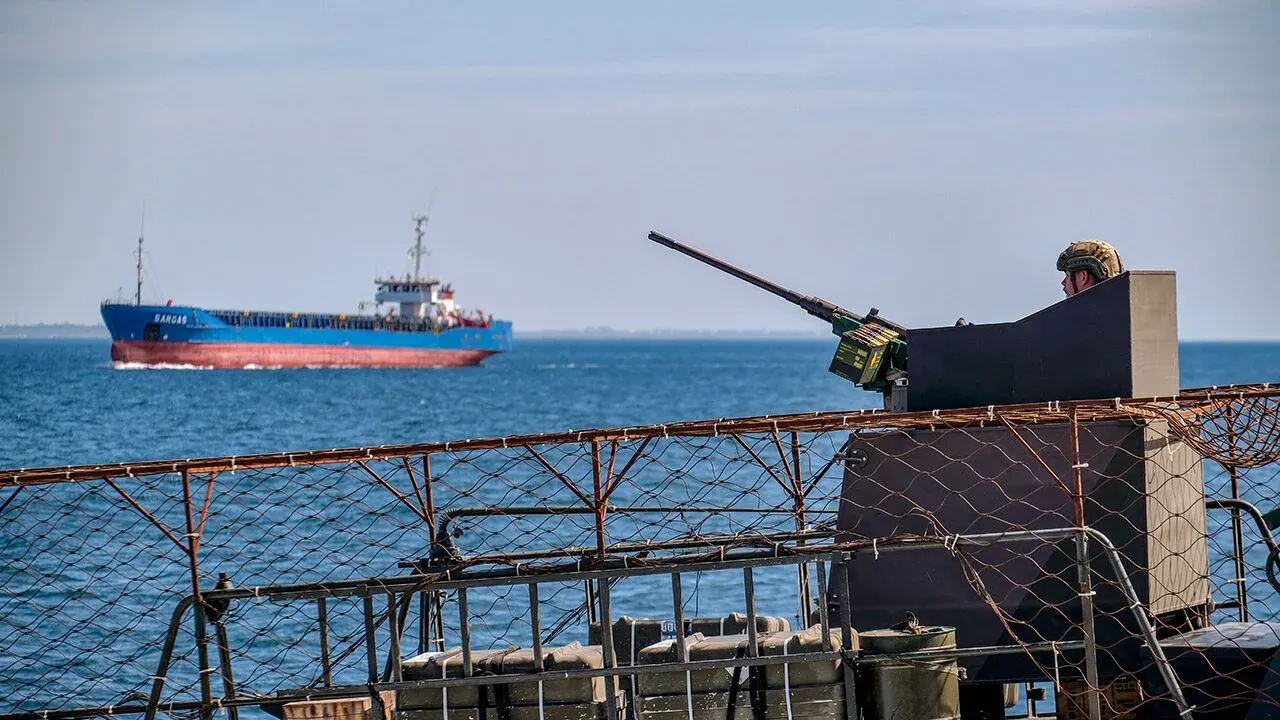 Patrol vessels operating in the Black Sea near Ukraine amid grain export disruption