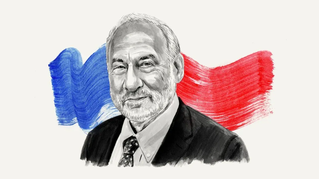 Editorial illustration by Dan Williams accompanying Joseph Stiglitz's essay on Keynes and American capitalism