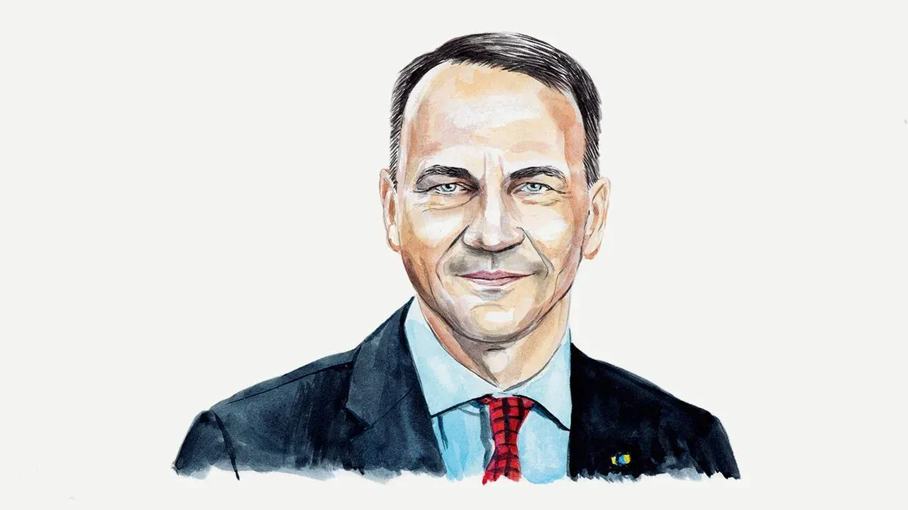 a portrait of Radek Sikorski