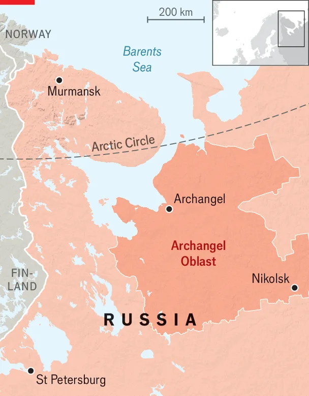 Map of the Nikolsk area