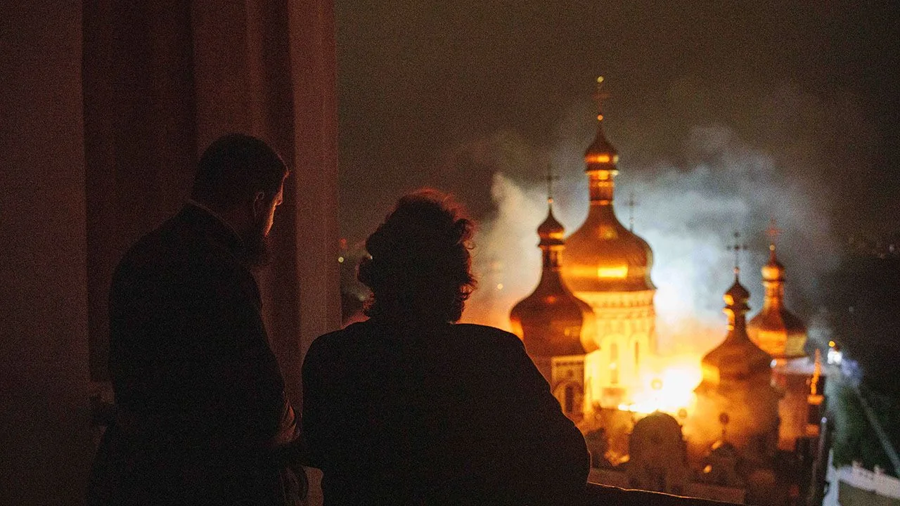 Dormition Cathedral at Kyiv-Pechersk Lavra damaged by Russian missile and drone barrage