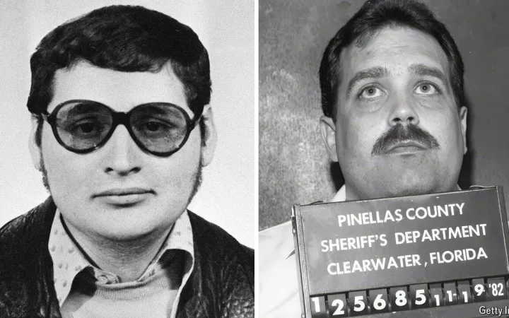 Mugshots of Ilich Ramirez Sanchez ("Carlos the Jackal") and Paul Skalnik.
